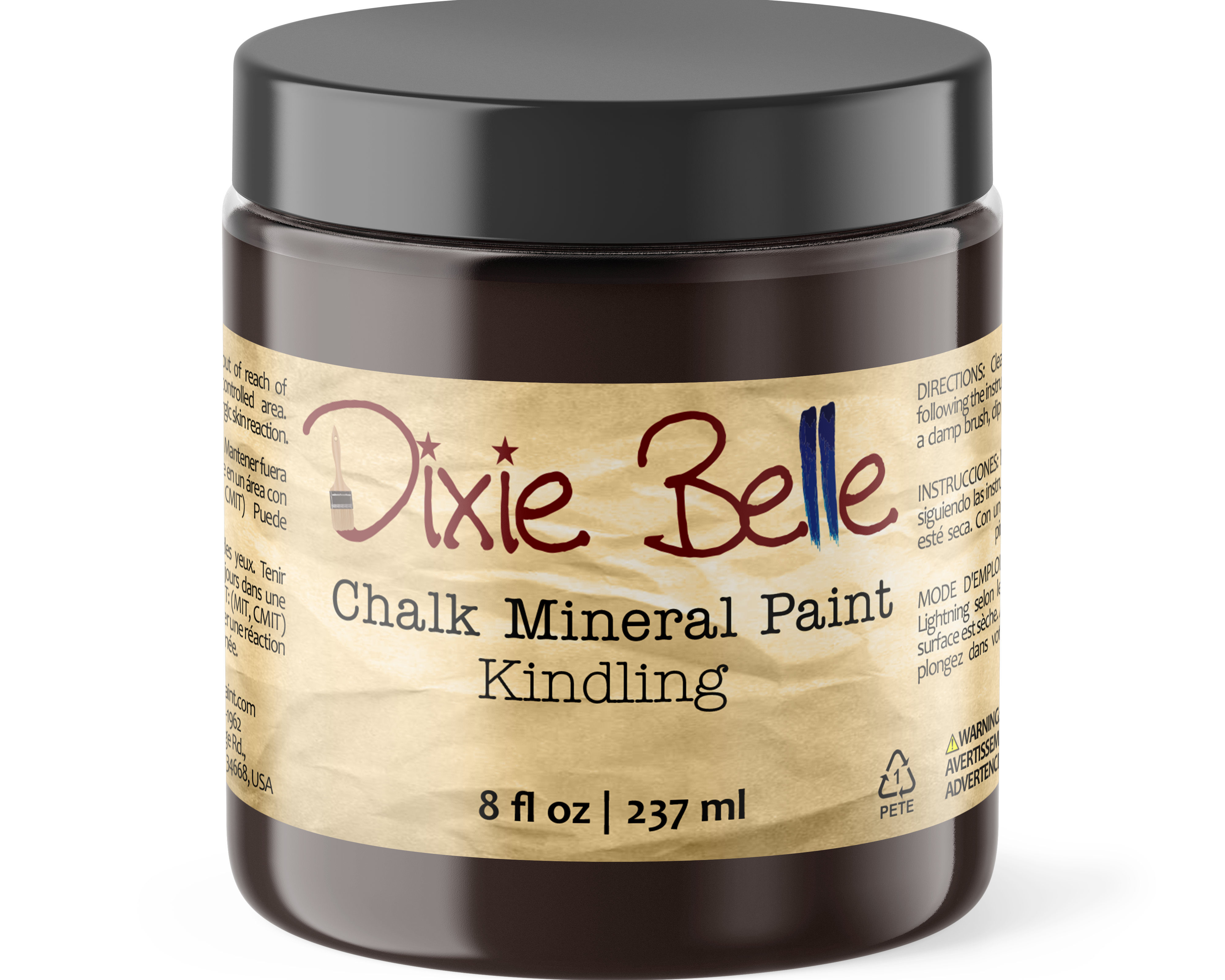 Dixie Belle Kindling vopsea cretă maro închis cald