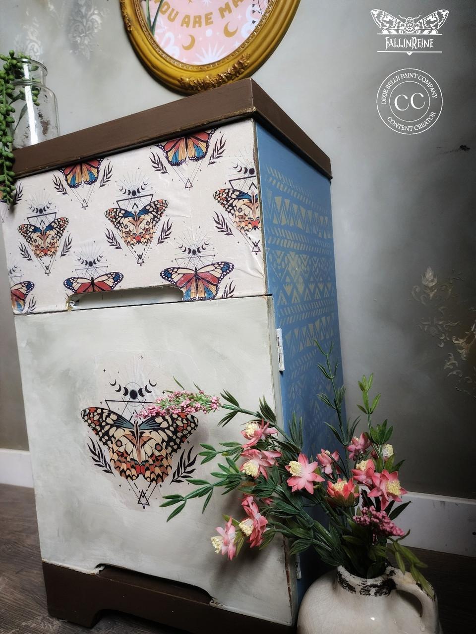 Dixie Belle Belles and Whistles Boho Butterflies hartie decoupage 2 coli A3