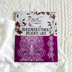 Dixie Belle Belles sablon matase Delicate Lace 20x23 cm 3 buc dantela