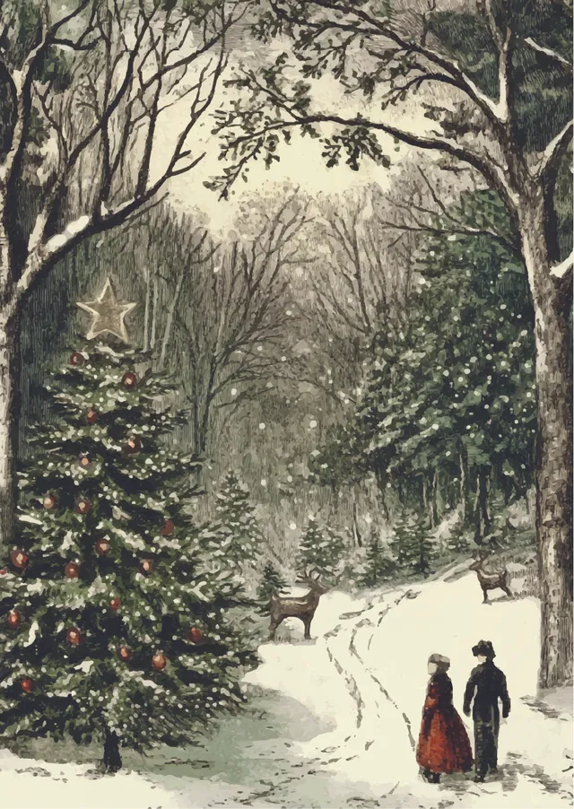 Dixie Belle Christmas Stroll hartie orez A3 iarna craciun