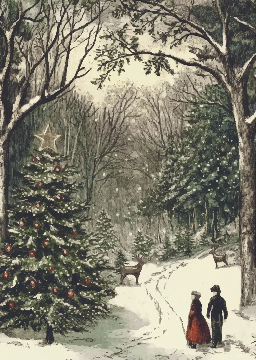 Dixie Belle Christmas Stroll hartie orez A3 iarna craciun