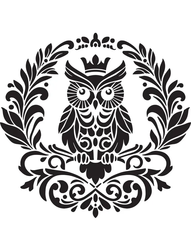 Dixie Belle King Owl III șablon bufniță 20x20 cm Mylar