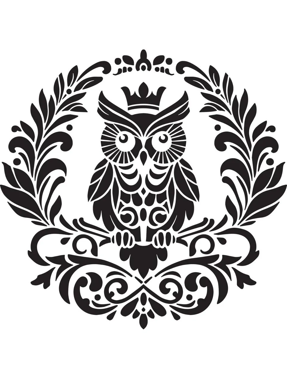 Dixie Belle King Owl III șablon bufniță 20x20 cm Mylar