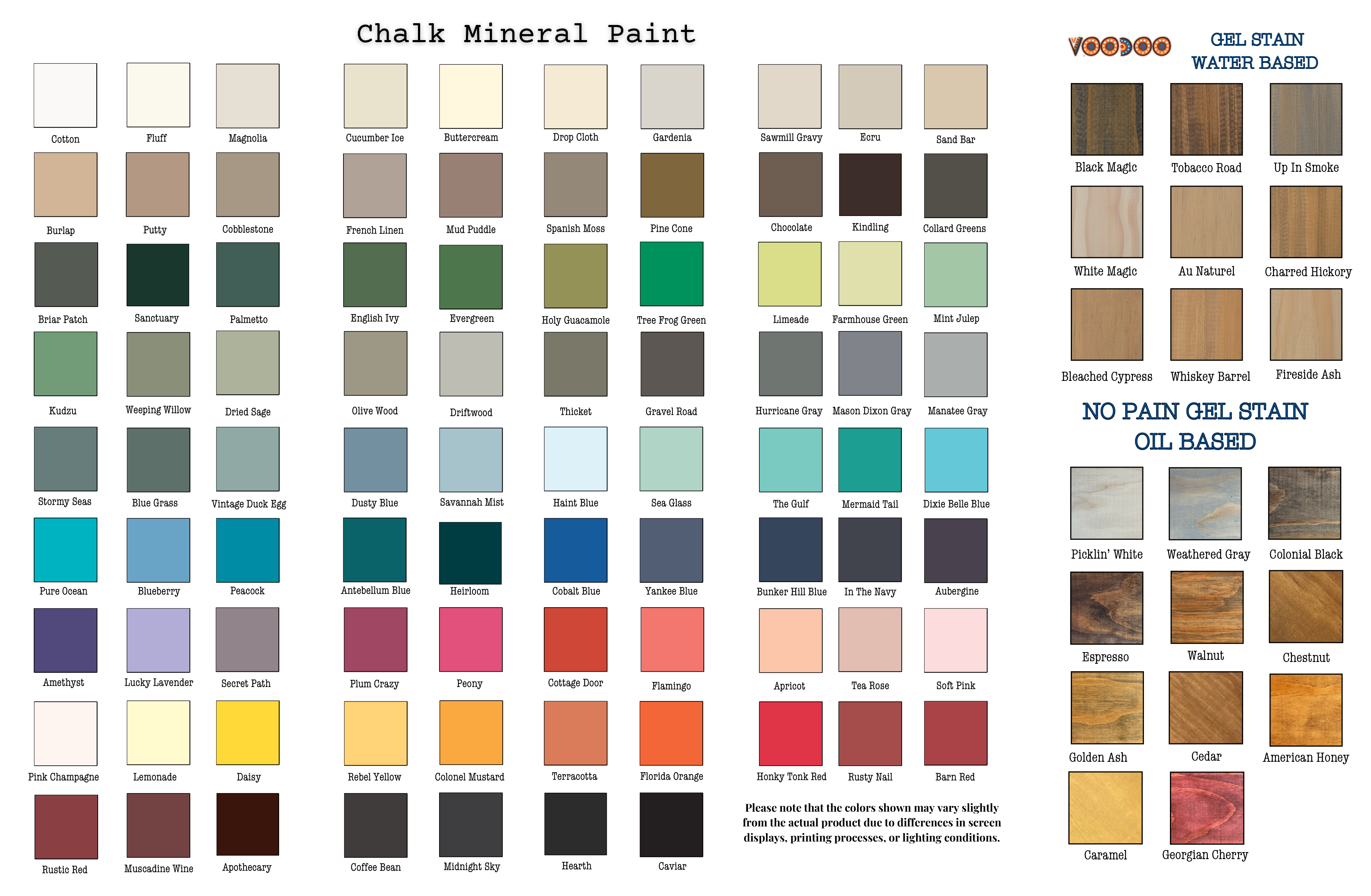 Dixie Belle Color Card brosura nuantier 13 pagini ghid