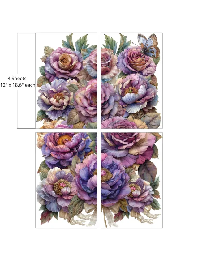 Dixie Belle My Favorite Bouquet transfer decorativ mare