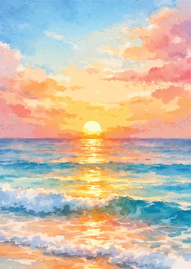 Dixie Belle Seaside Sunset hartie decoupage A3 1 coala
