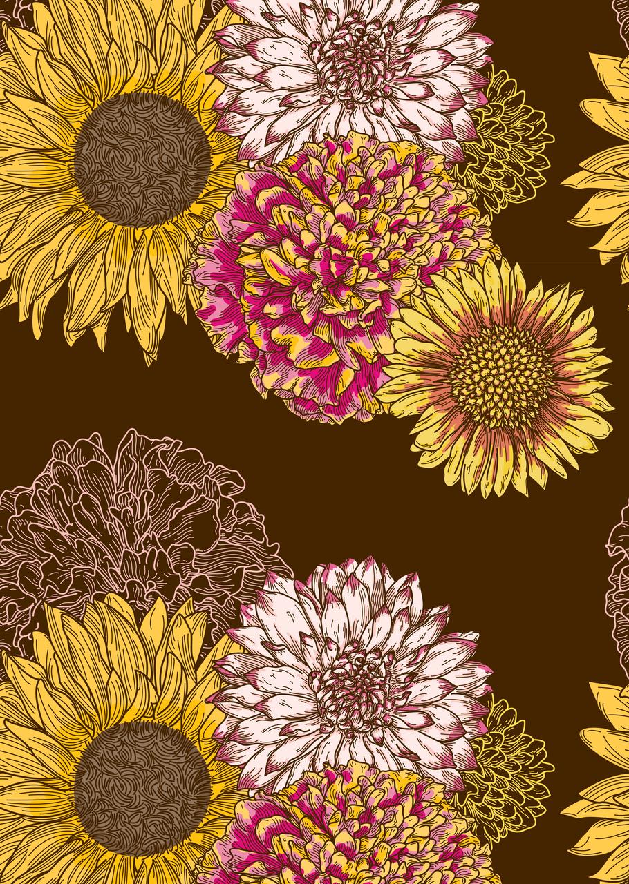 Dixie Belle Autumn Florals hârtie orez decoupage A3 3 coli dovleac