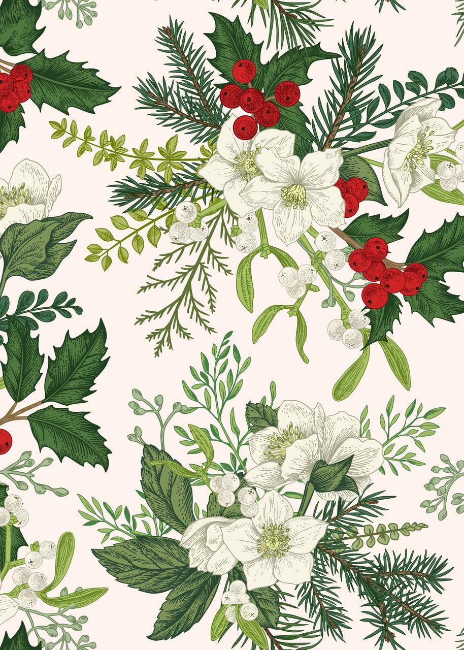 Dixie Belle Holiday Holly hartie orez decoupage A3 3 coli