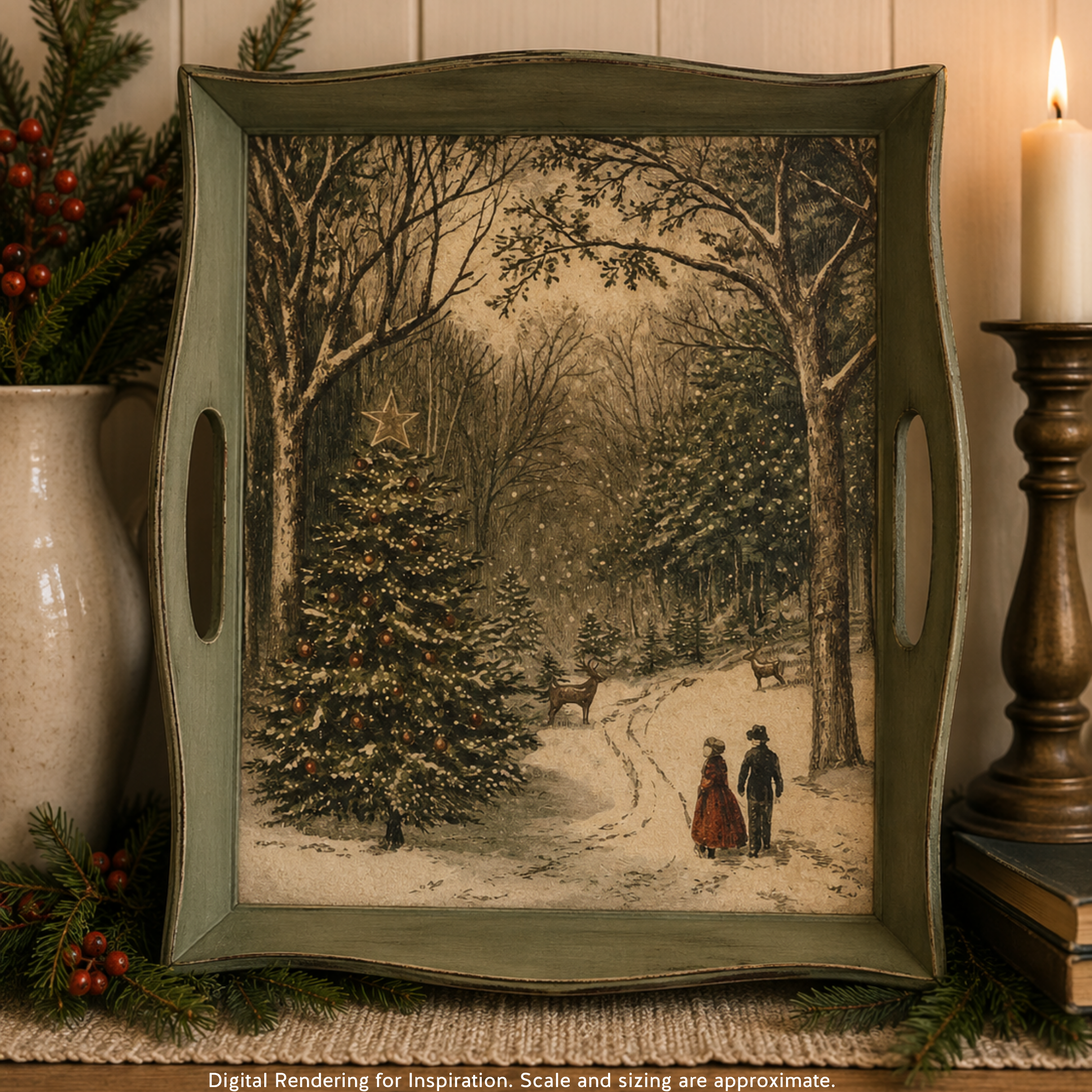 Dixie Belle Christmas Stroll hartie orez A3 iarna craciun