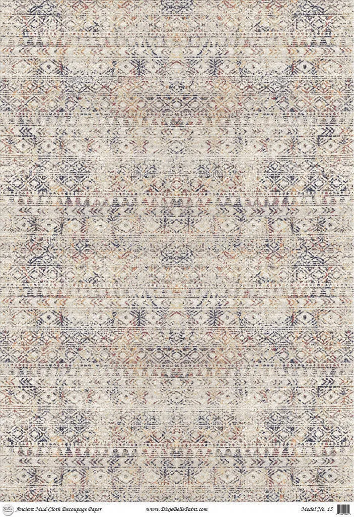 Dixie Belle Ancient Mud Cloth hârtie decoupage A1