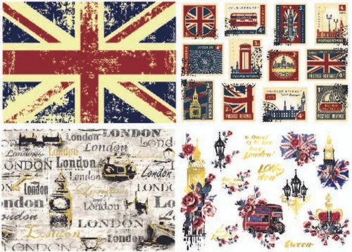 Dixie Belle London Vibe transfer decorativ 4 coli vintage