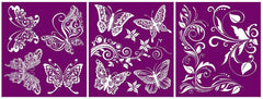 Dixie Belle Butterflies șablon serigrafie 20x23cm 3 buc