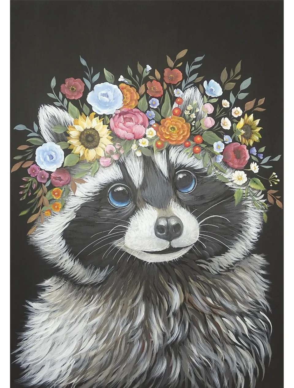 Dixie Belle Clever Raccoon hârtie orez decoupage raton floral
