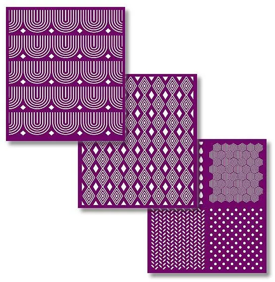 Dixie Belle Belles and Whistles Patterns șablon serigrafic 3 buc