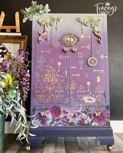 Dixie Belle Key to Success șablon decorativ 19x38cm
