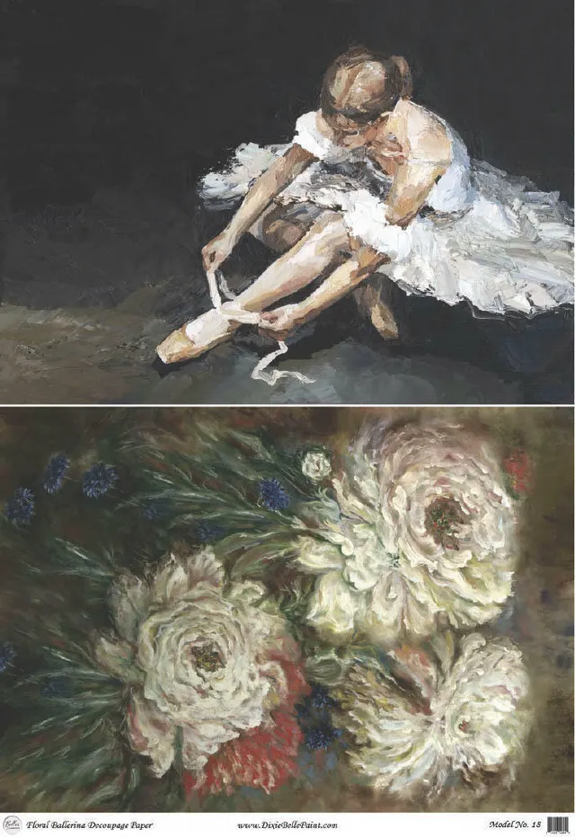 Dixie Belle Belles and Whistles Floral Ballerina hârtie A1