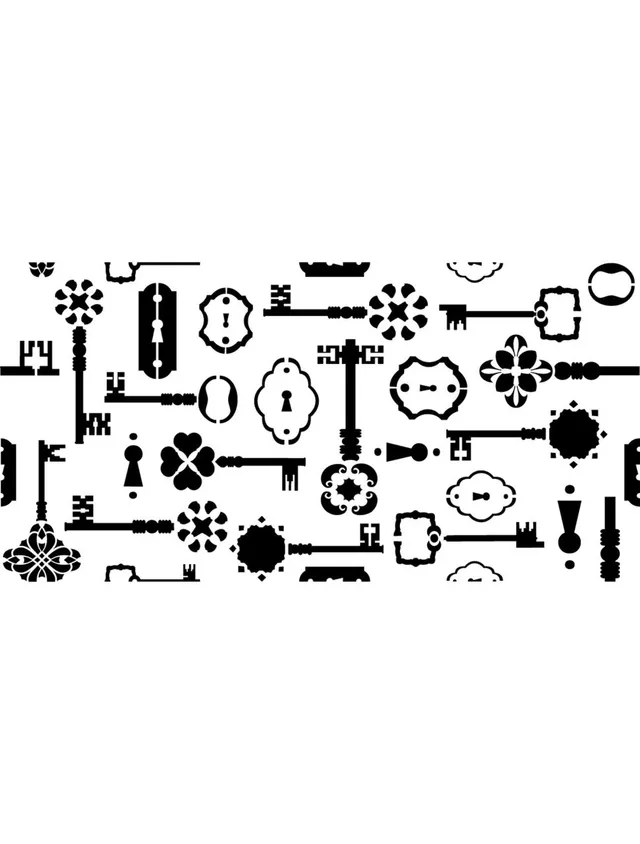 Dixie Belle Key to Success șablon decorativ 19x38cm