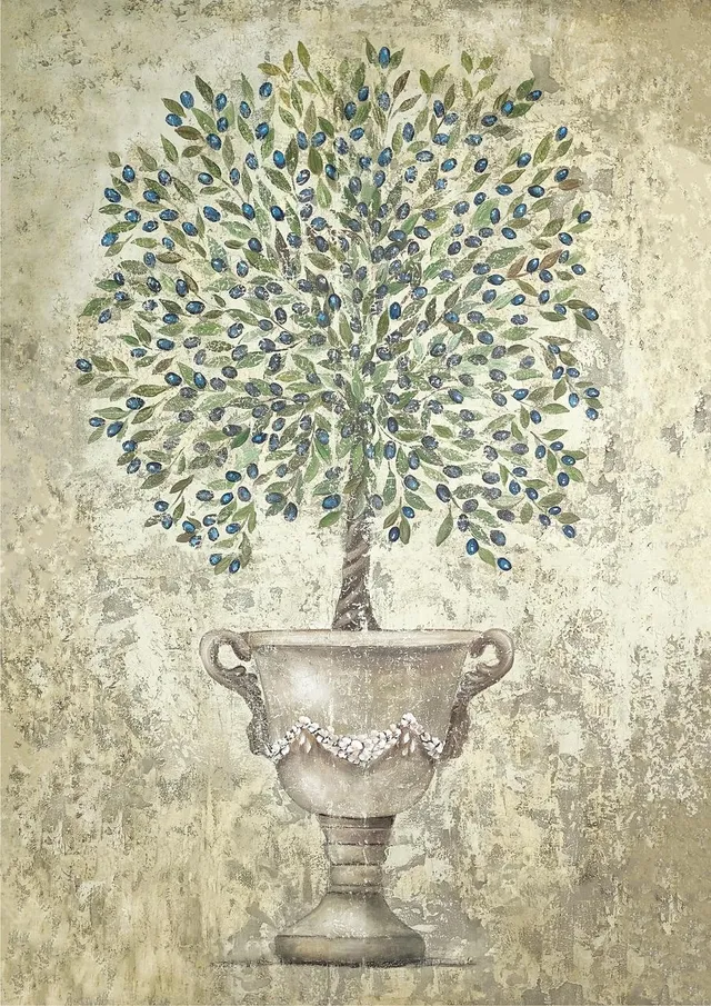 Dixie Belle Tuscan Olive hartie decoupage 50x76 cm botanica