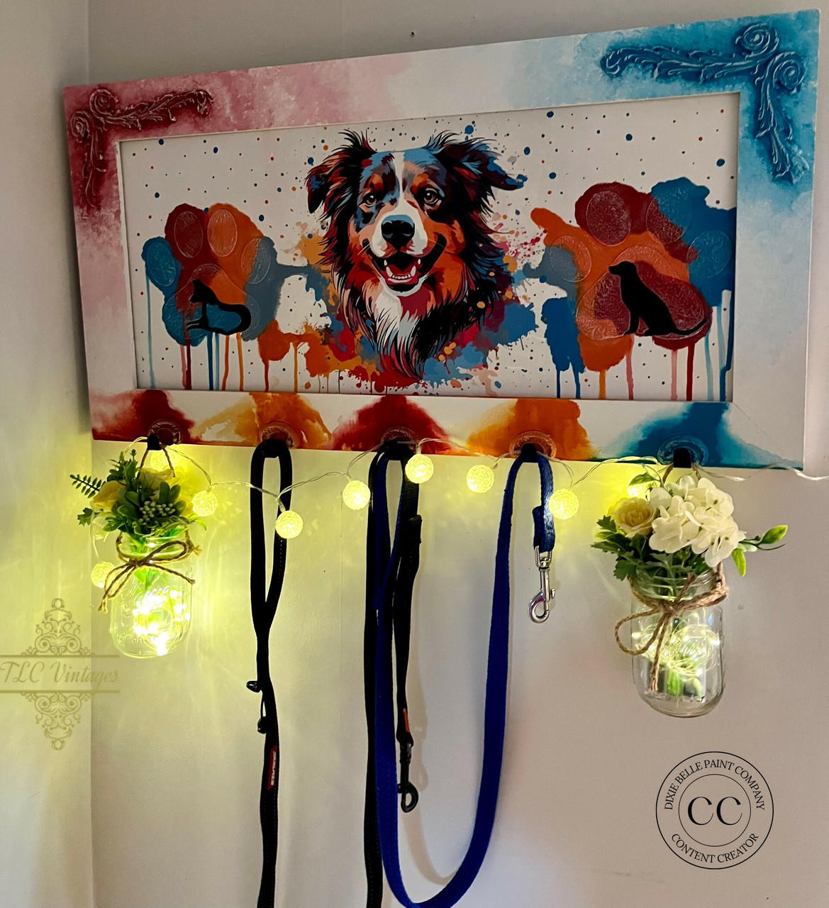 Dixie Belle Mollie the Collie hartie orez decoupage 30x30 cm