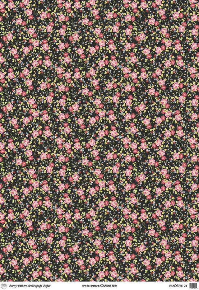 Dixie Belle Belles and Whistles Peony Pattern A1 hartie orez 59x84 cm