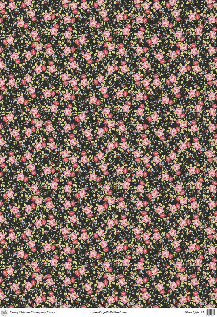 Dixie Belle Belles and Whistles Peony Pattern A1 hartie orez 59x84 cm
