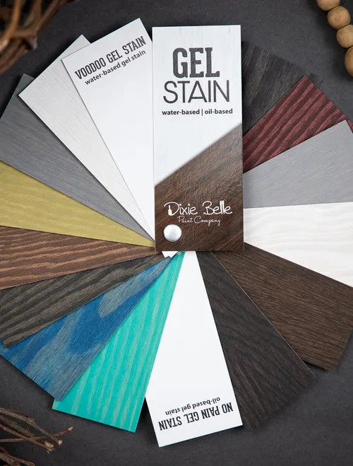 Dixie Belle Stain Fan Deck paletar mostre bait gel lemn