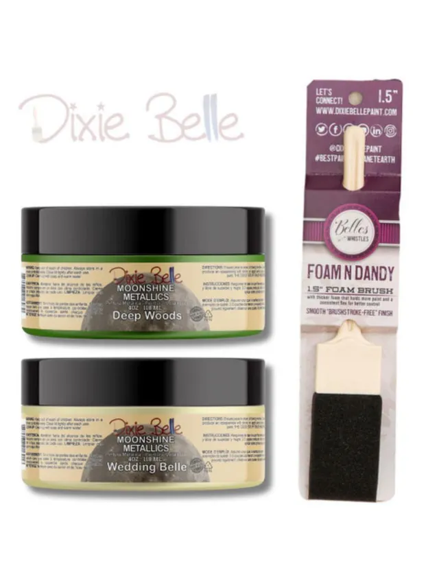 Dixie Belle Moonshine Metallics set vopsea metalica 2x118 ml