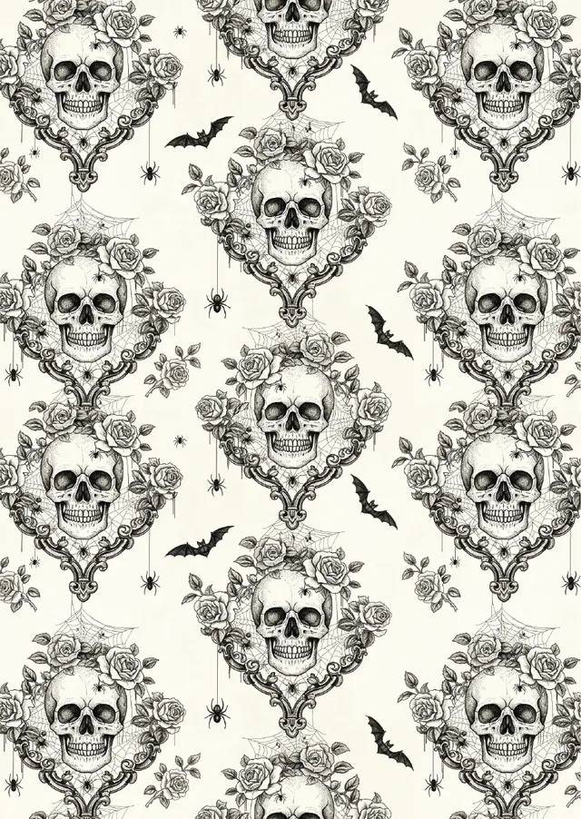 Dixie Belle Haunted Damask hartie decoupage A3 gotic