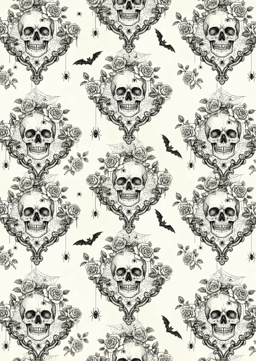 Dixie Belle Haunted Damask hartie decoupage A3 gotic
