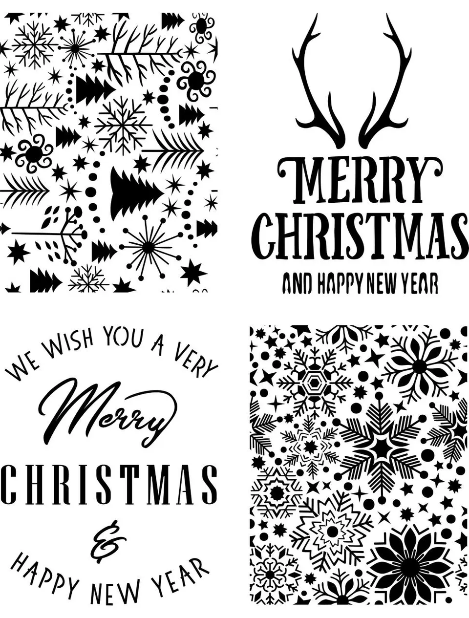 Dixie Belle Christmas Cheer sablon pictura 4 modele reutilizabil