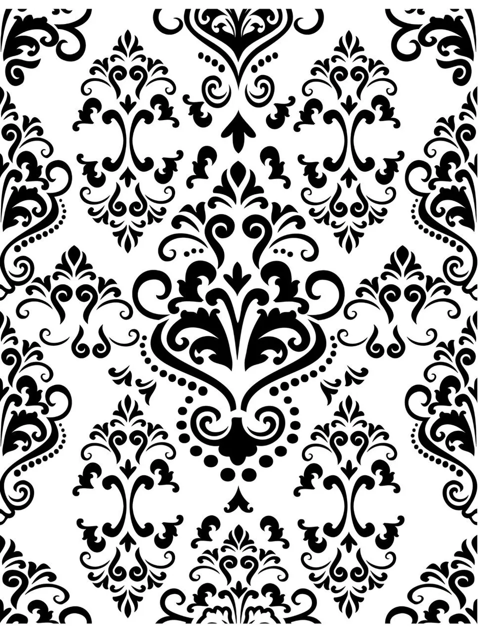Dixie Belle Belles and Whistles Victorian Damask șablon 35x45 cm