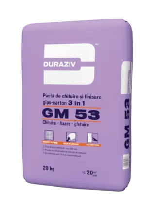 Duraziv GM 53 pastă rosturi albă 3 în 1 cu fibre