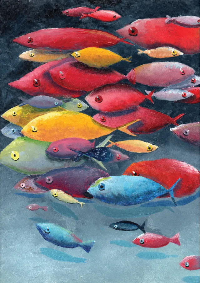 Dixie Belle Groovy Guppies hârtie decoupage A3