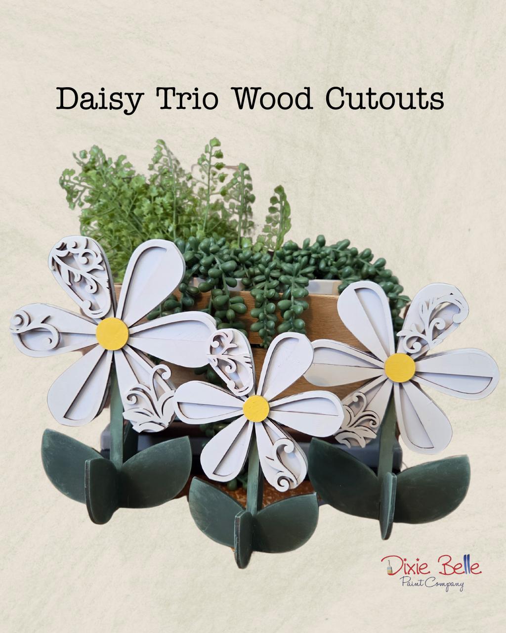 Dixie Belle Belles and Whistles Daisy Trio decor lemn 3 buc