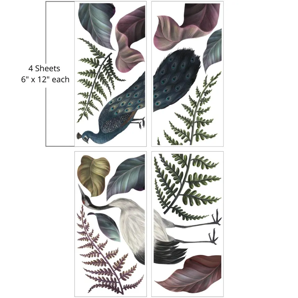Dixie Belle Elegant Avian Flora transfer mobila 4x15x30cm pasari