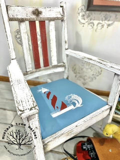 Dixie Belle Belles and Whistles Nautical stencil matase 3 buc