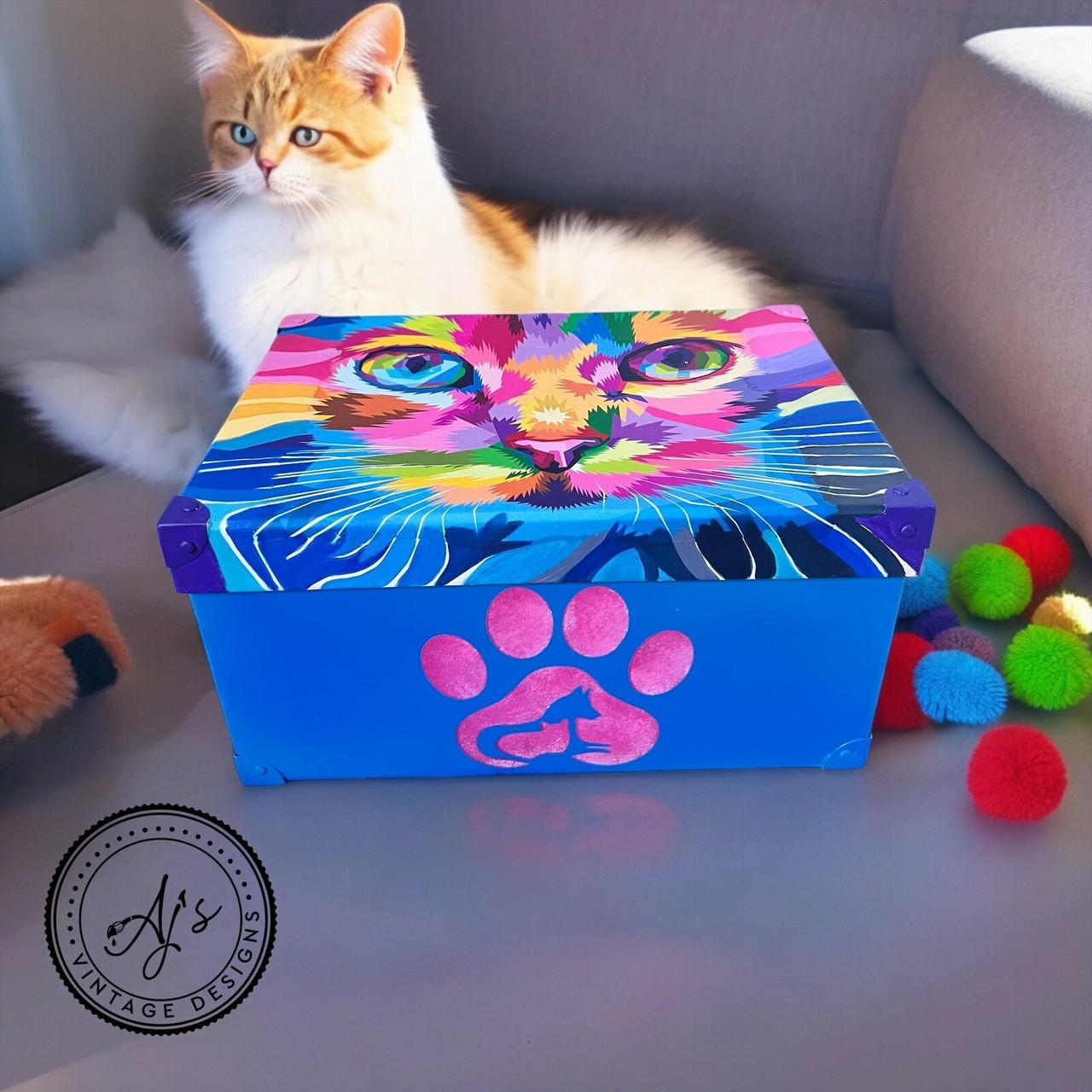 Dixie Belle Rainbow Kitty hârtie decoupage 29x29 cm