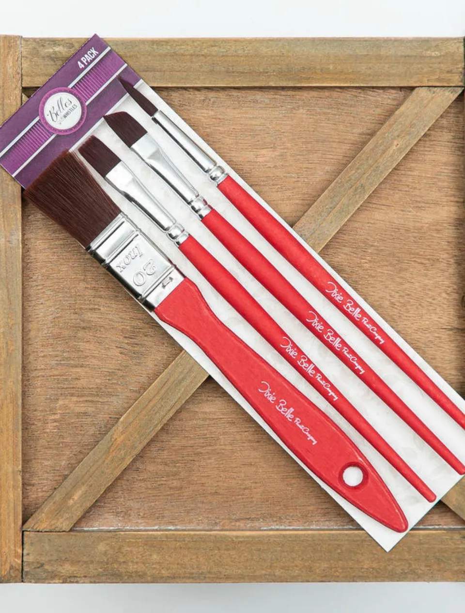 Dixie Belle Artist Brushes set pensule 4 buc detalii