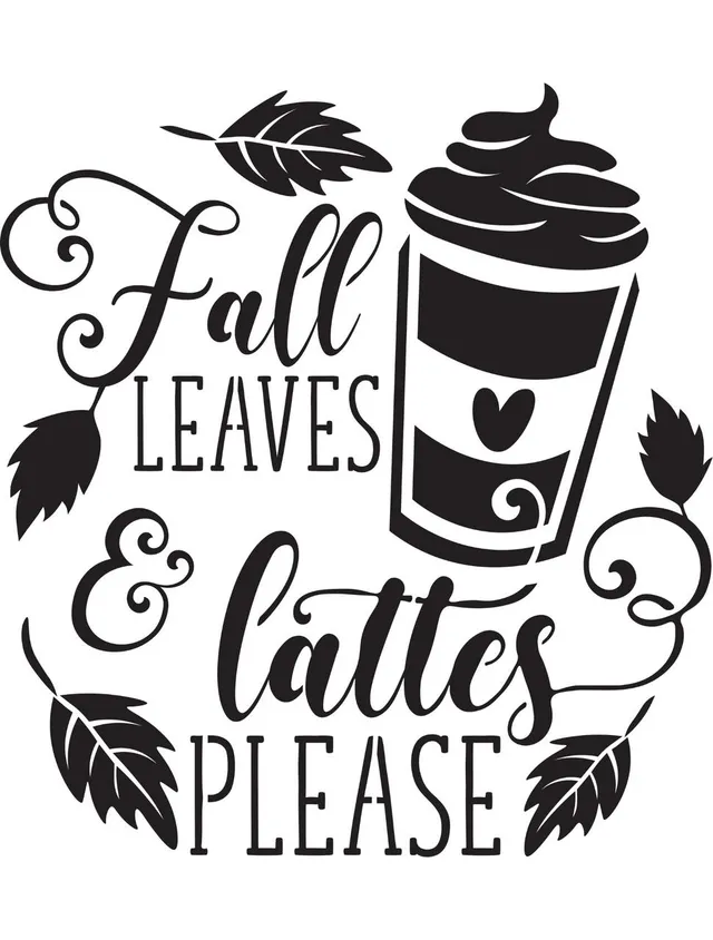 Dixie Belle Belles and Whistles Fall Lattes șablon decorativ
