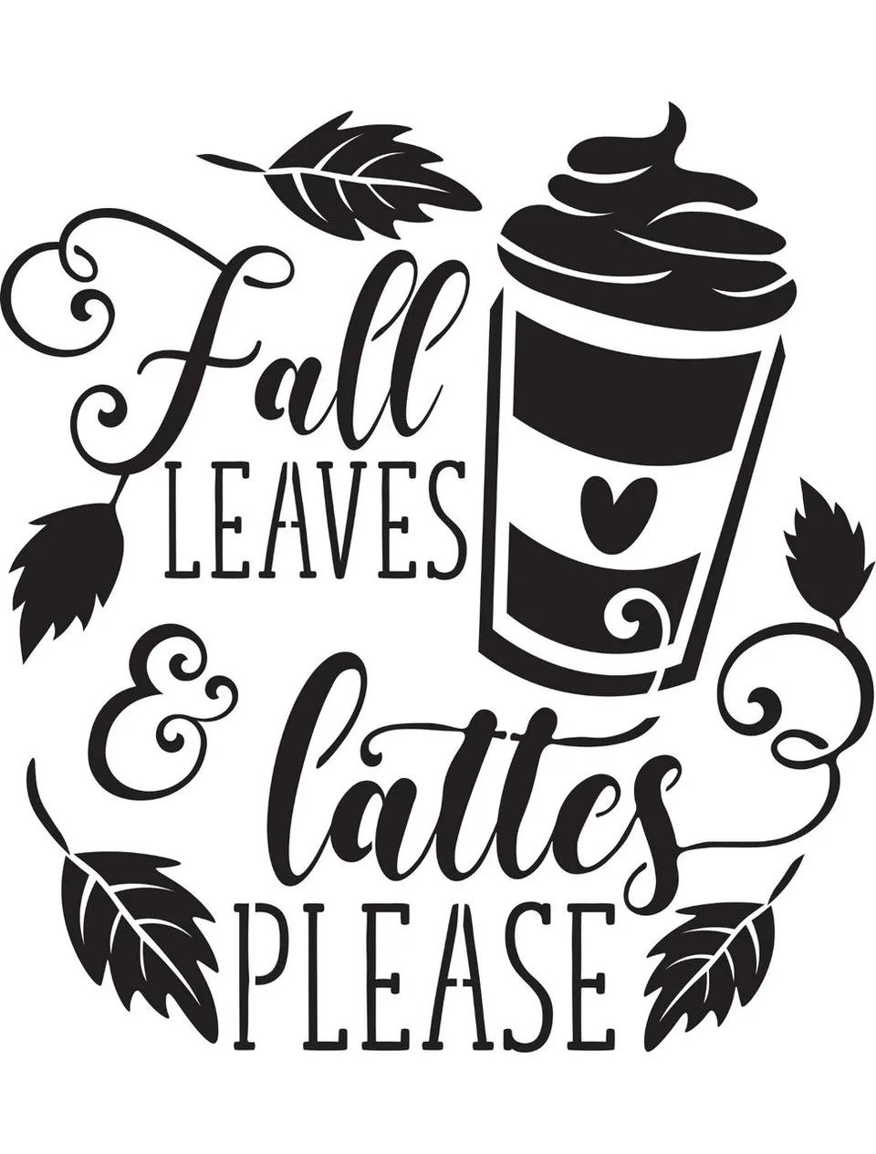 Dixie Belle Belles and Whistles Fall Lattes șablon decorativ