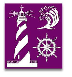 Dixie Belle Belles and Whistles Nautical stencil matase 3 buc