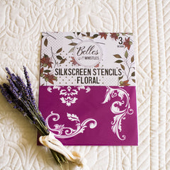 Dixie Belle Floral sablon serigrafie 3 buc 20x23 cm