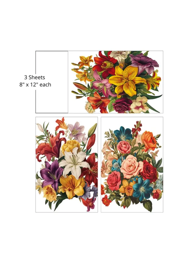 Dixie Belle Belles and Whistles Antique Flora transfer decorativ 3 coli