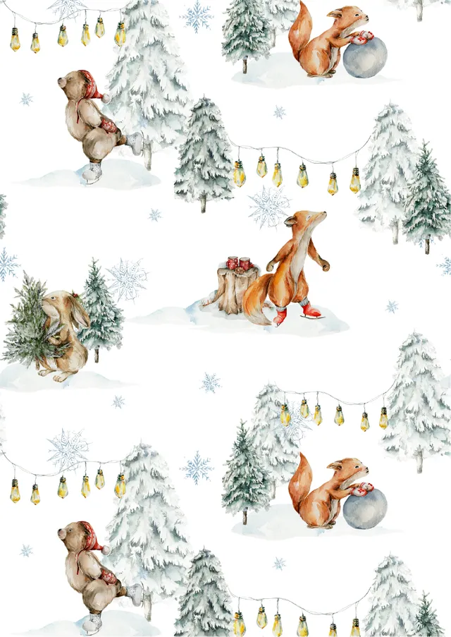 Dixie Belle Winter Woodland Friends hartie orez A3