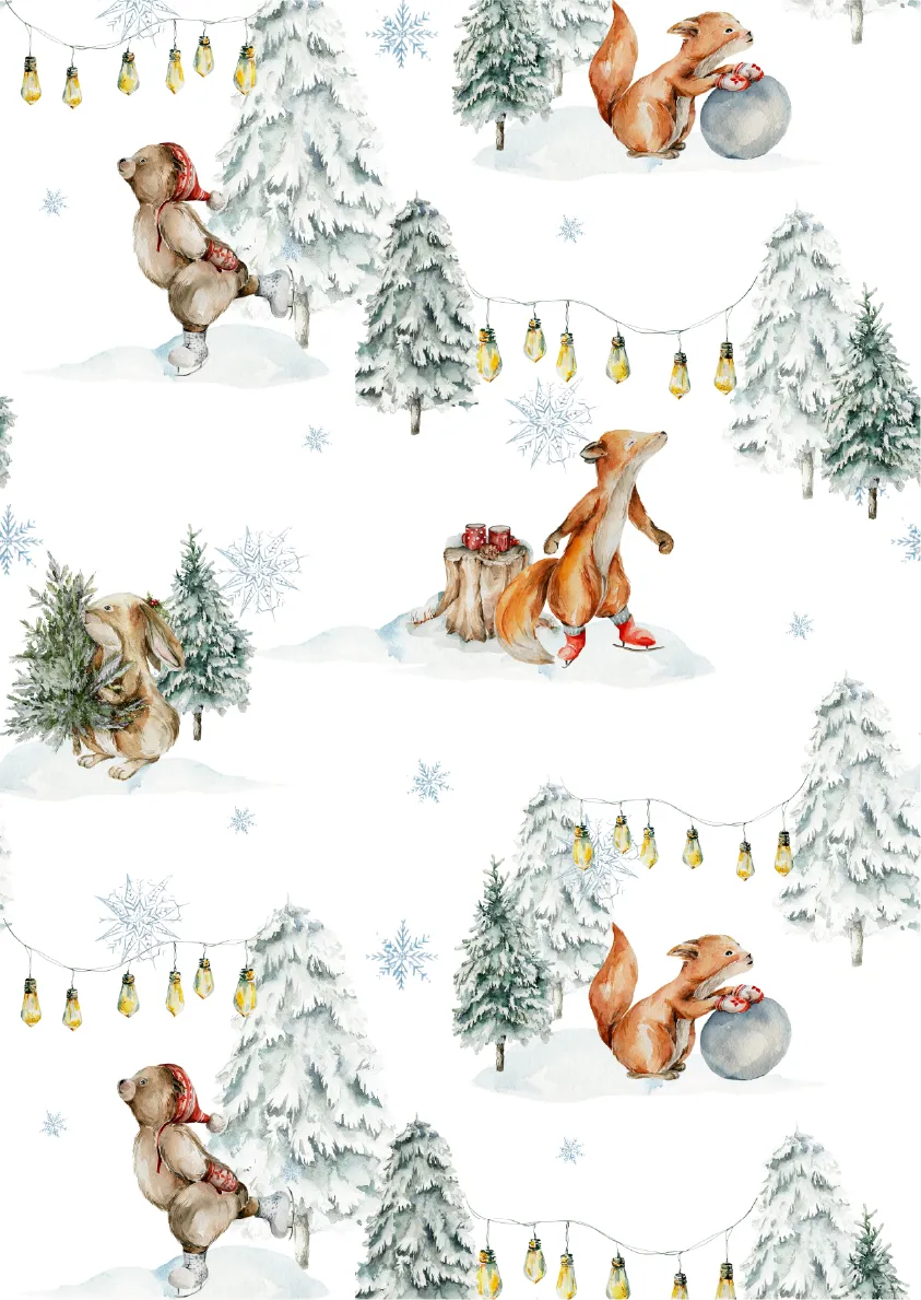 Dixie Belle Winter Woodland Friends hartie orez A3