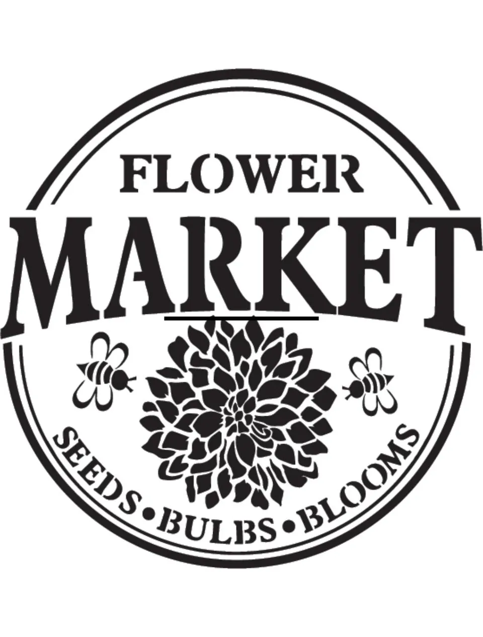 Dixie Belle Flower Market sablon decorativ 20x20 cm