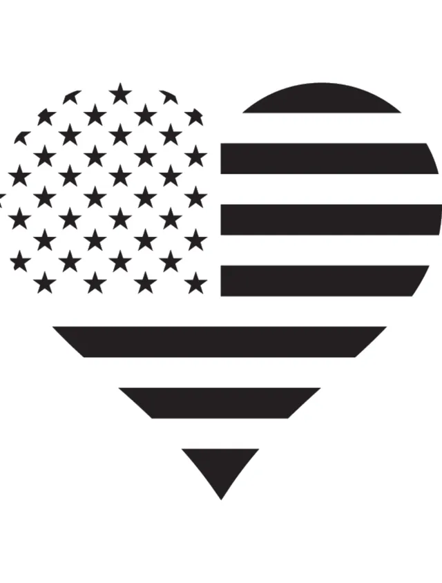 Dixie Belle Stars & Stripes Heart sablon decorativ 21 cm