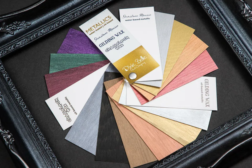 Dixie Belle Metallics Fan Deck paletar culori metalizate
