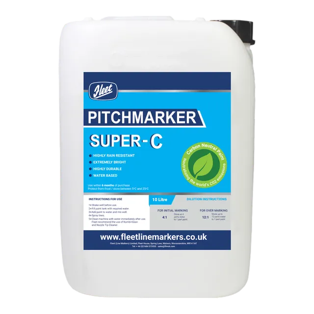Fleet Pitchmarker Super C vopsea marcaj concentrată 10L albă