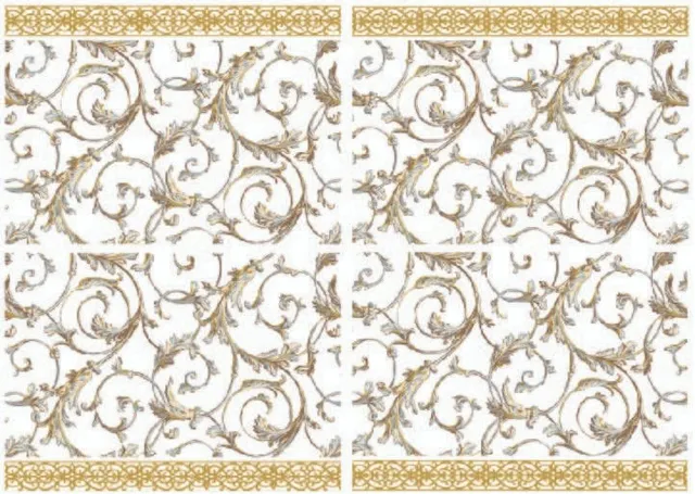Dixie Belle Baroque Swirls transfer apa 4 coli ornament